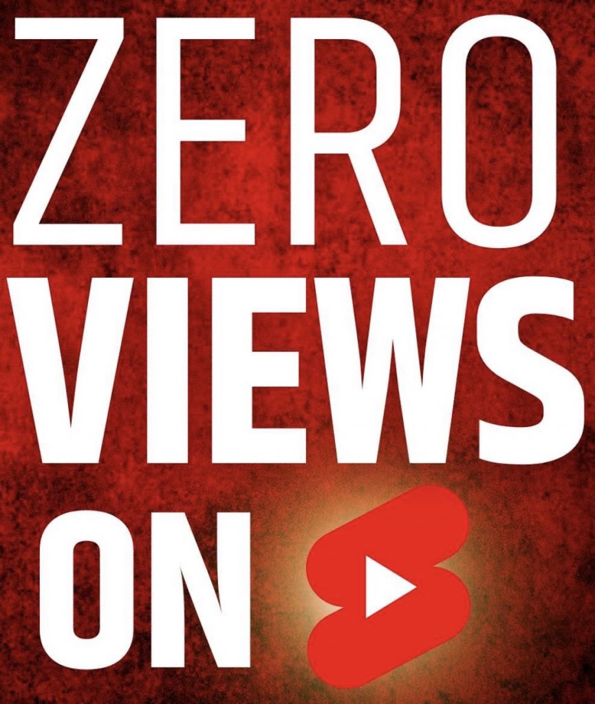 Graphic with the phrase "zero views on.." with the video icon