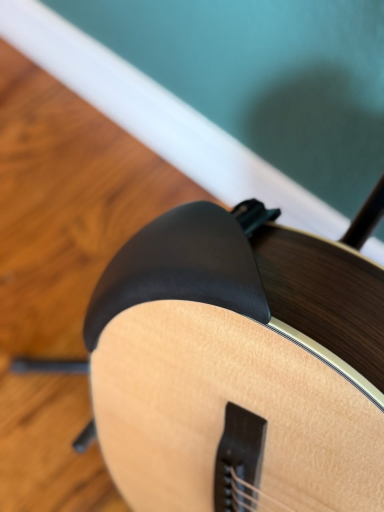 Guitar Ergonomics: Abel Armrest attached to my Furch Little Jane