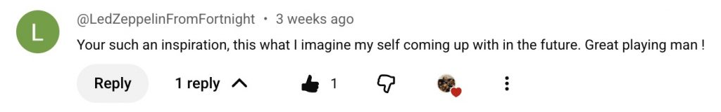 YouTube Extra Positive Comment